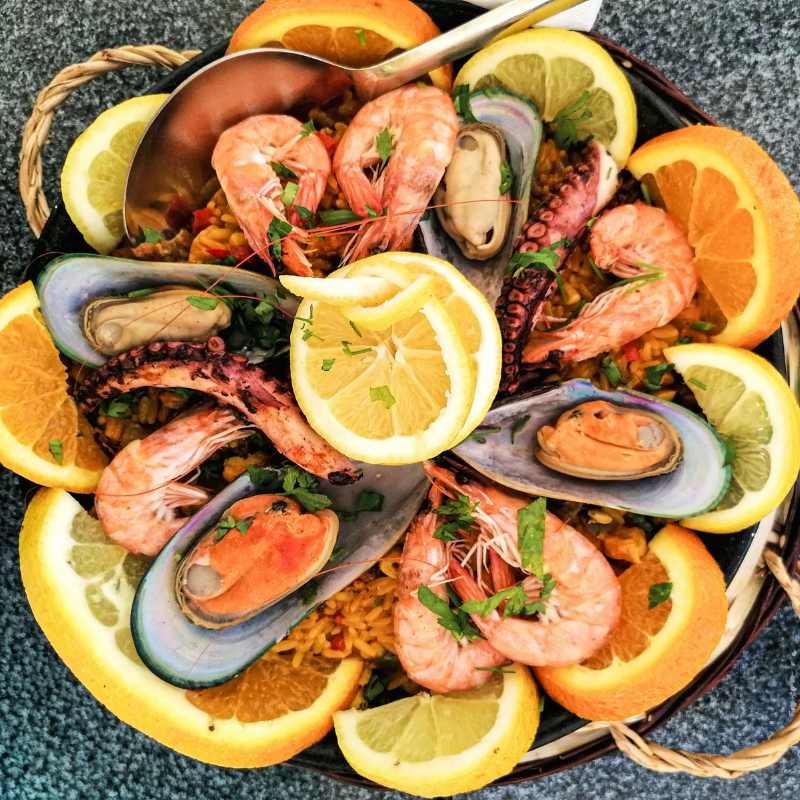 Pescados y mariscos congelados