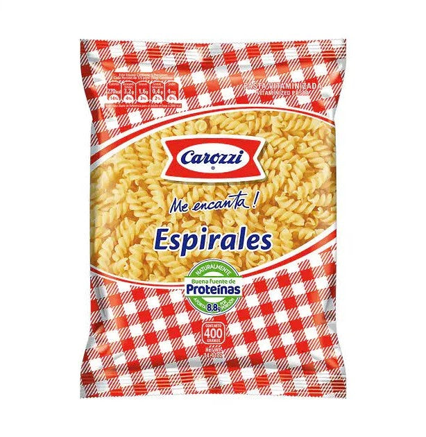Fideos Carozzi 400 Grs Espirales