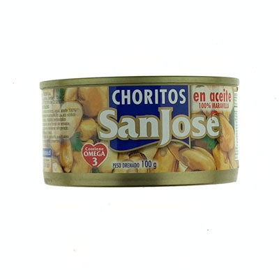 Choritos en aceite san jose 190 Grs