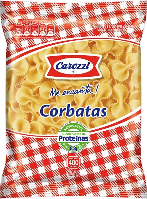 Fideo Carozzi 400 Grs Corbatas