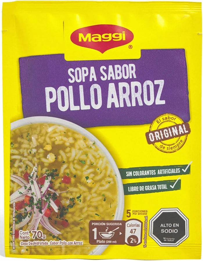 Sopa Maggi Pollo Arroz