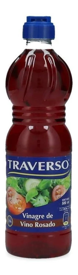 Vinagre Traverso Vino Rosado 500 ml